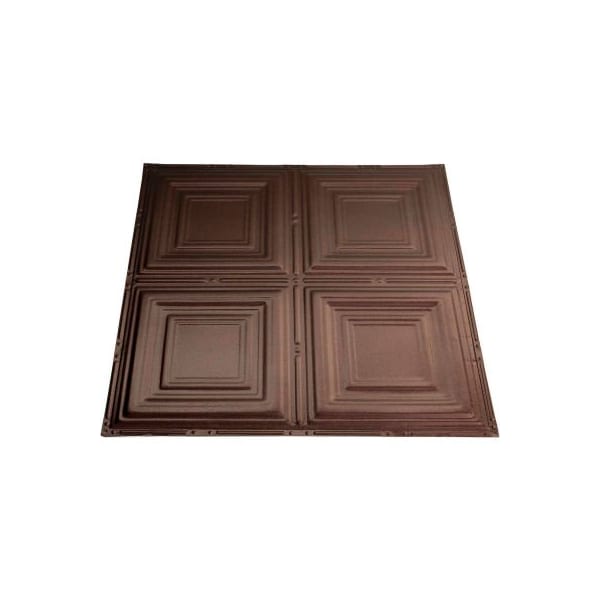 Acoustic Ceiling Products Great Lakes Tin Syracuse 2' X 2' Nail-up Tin Ceiling Tile in Penny Vein - T50-05 - main